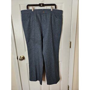 Vintage Wrangler 42x30 Polyester Dark Gray Designer Rodeo Cowboy Pants USA
